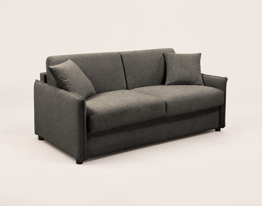 Canapé ADELE lit 3 places convertible express couchage quotidien 140x190 cm matelas 18 cm en tissu texturé | Best Mobilier