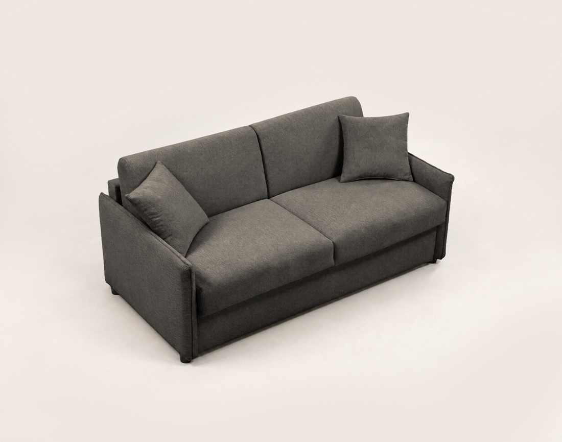Canapé ADELE lit 3 places convertible express couchage quotidien 140x190 cm matelas 18 cm en tissu texturé | Best Mobilier