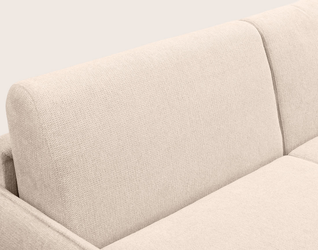 Canapé ADELE lit 3 places convertible express couchage quotidien 140x190 cm matelas 18 cm en tissu texturé | Best Mobilier