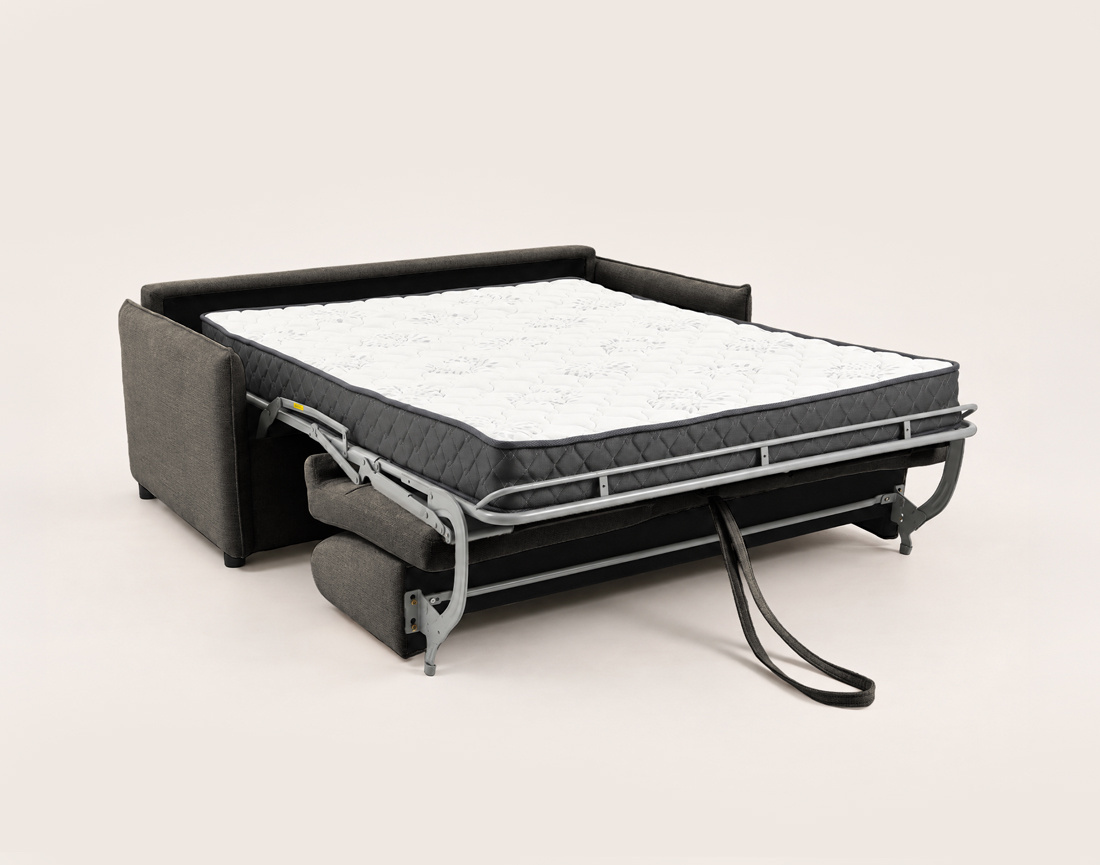Canapé ADELE lit 3 places convertible express couchage quotidien 140x190 cm matelas 18 cm en tissu texturé | Best Mobilier
