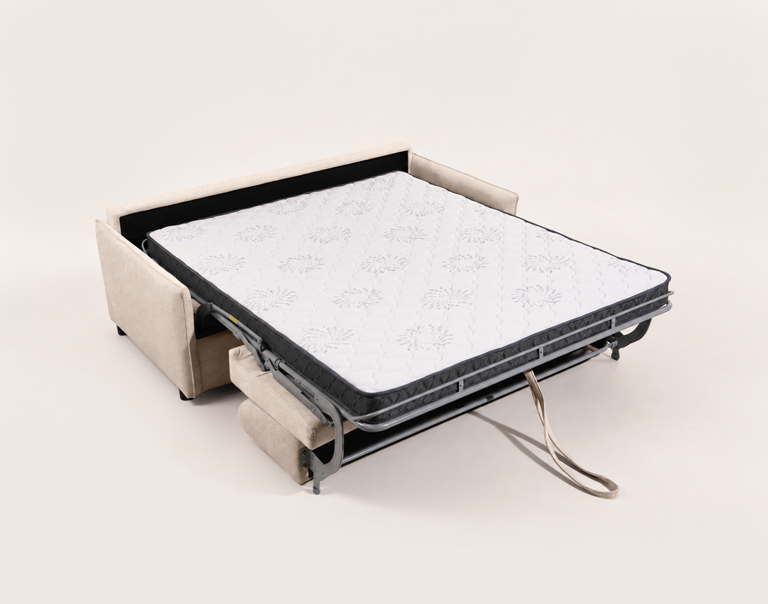 Canapé ADELE lit 3 places convertible express couchage quotidien 160x190 cm matelas 14 cm en tissu texturé | Best Mobilier