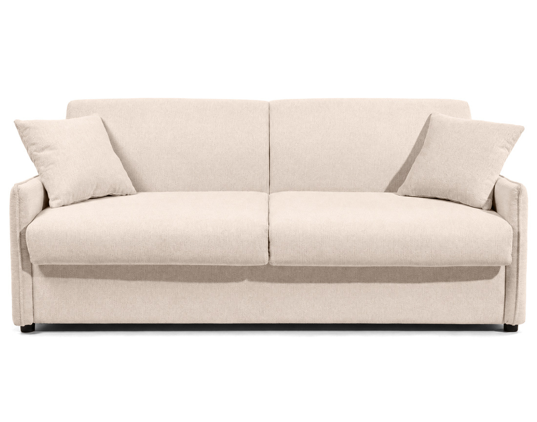 Canapé ADELE lit 3 places convertible express couchage quotidien 160x190 cm matelas 14 cm en tissu texturé | Best Mobilier