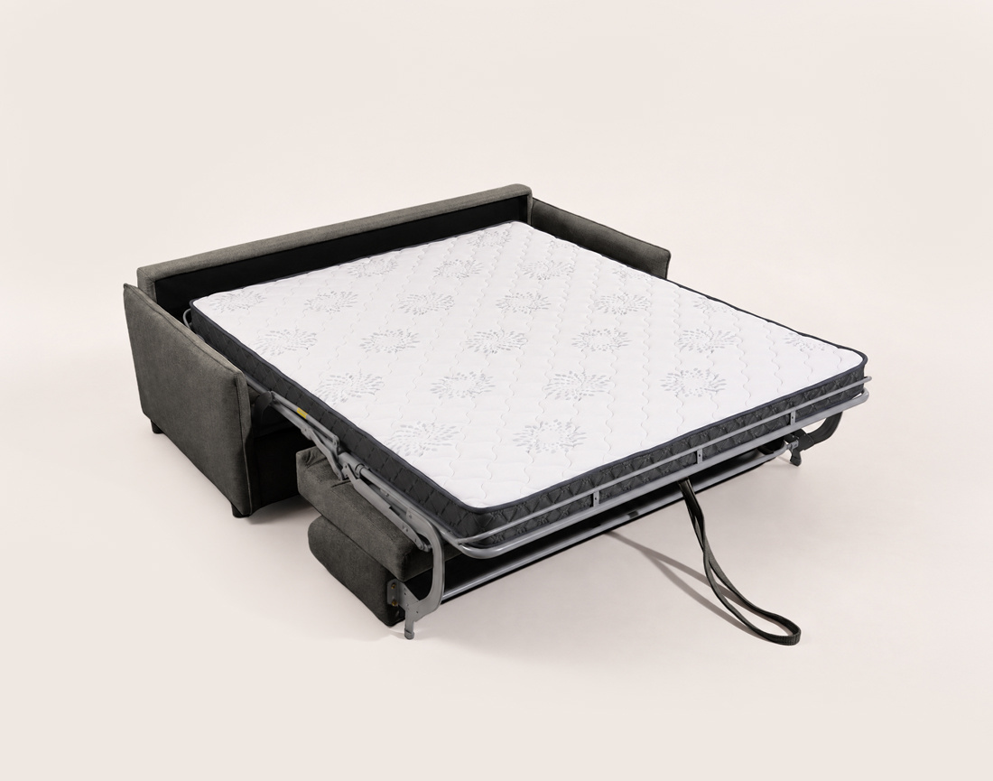 Canapé ADELE lit 3 places convertible express couchage quotidien 160x190 cm matelas 14 cm en tissu texturé | Best Mobilier