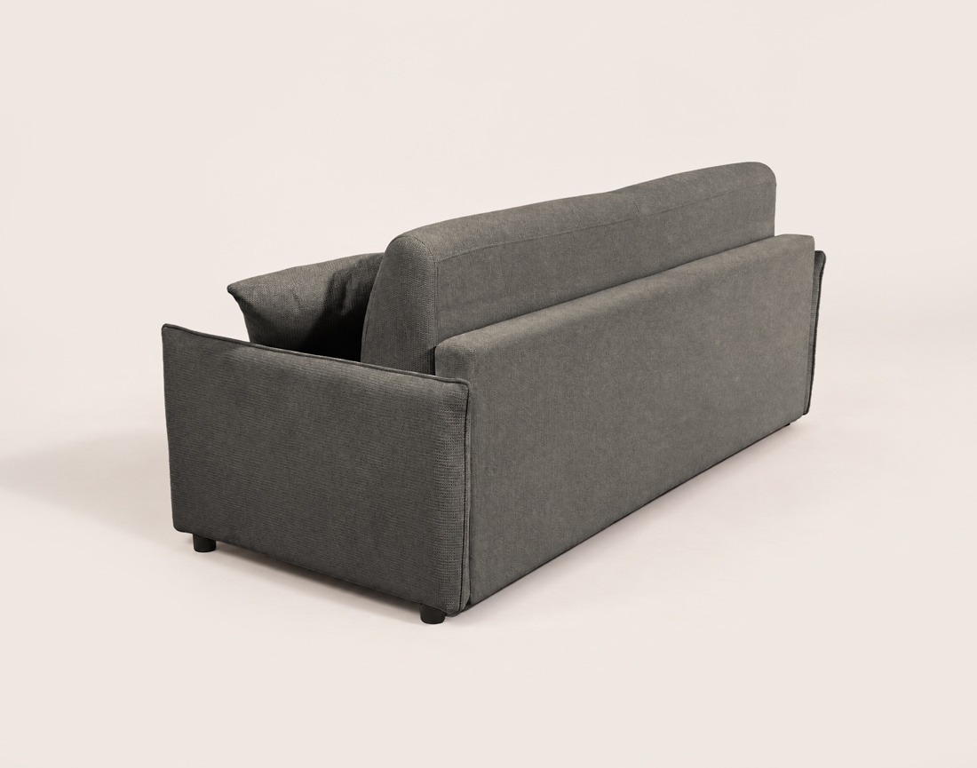 Canapé ADELE lit 3 places convertible express couchage quotidien 160x190 cm matelas 14 cm en tissu texturé | Best Mobilier