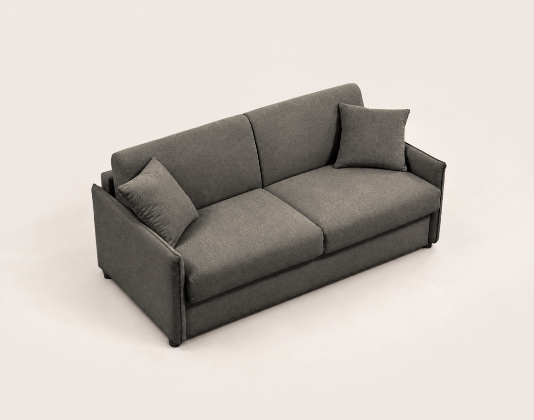 Canapé ADELE lit 3 places convertible express couchage quotidien 160x190 cm matelas 14 cm en tissu texturé | Best Mobilier