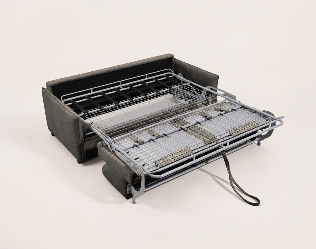 Canapé ADELE lit 3 places convertible express couchage quotidien 160x190 cm matelas 18 cm en tissu texturé | Best Mobilier