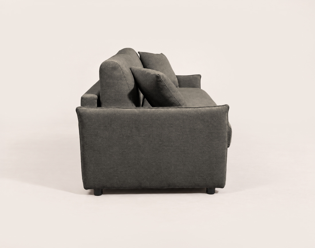 Canapé ADELE lit 3 places convertible express couchage quotidien 160x190 cm matelas 18 cm en tissu texturé | Best Mobilier