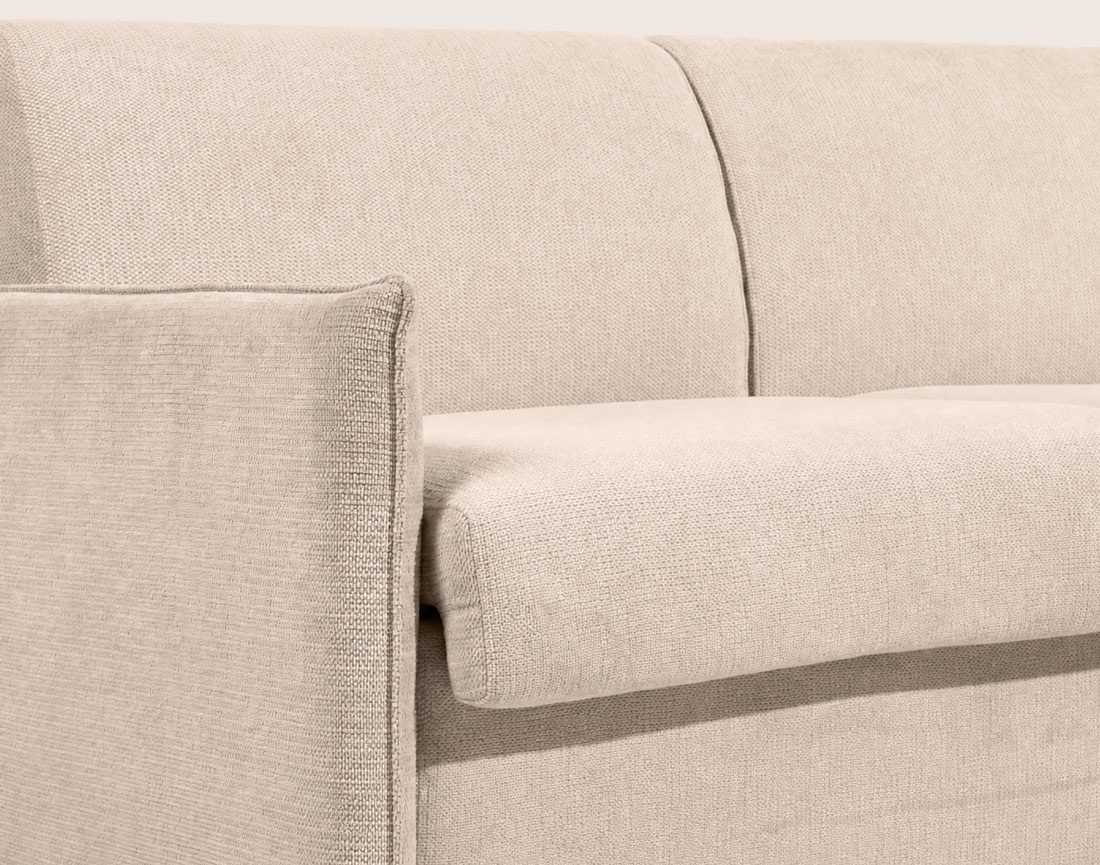 Canapé ADELE lit 3 places convertible express couchage quotidien 160x190 cm matelas 18 cm en tissu texturé | Best Mobilier