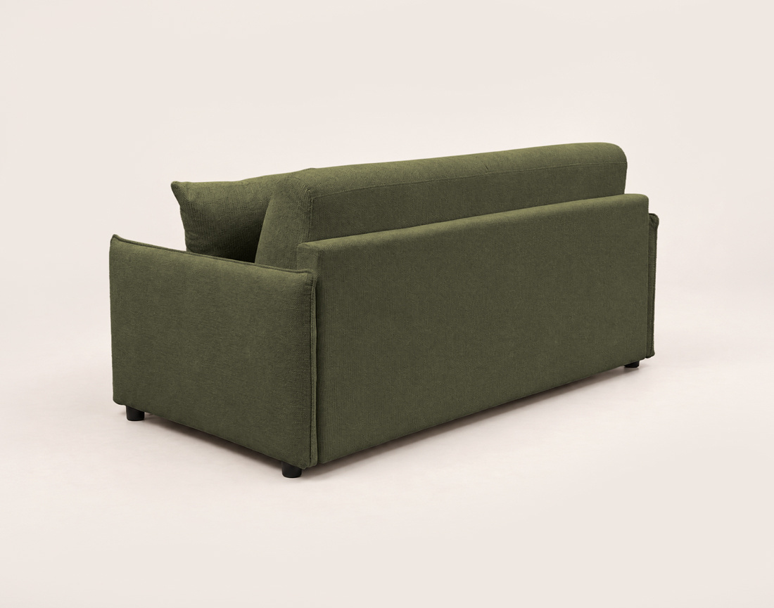 Canapé ADELE 3 places convertible express couchage quotidien 140 cm matelas 14 cm en tissu texturé | Best Mobilier