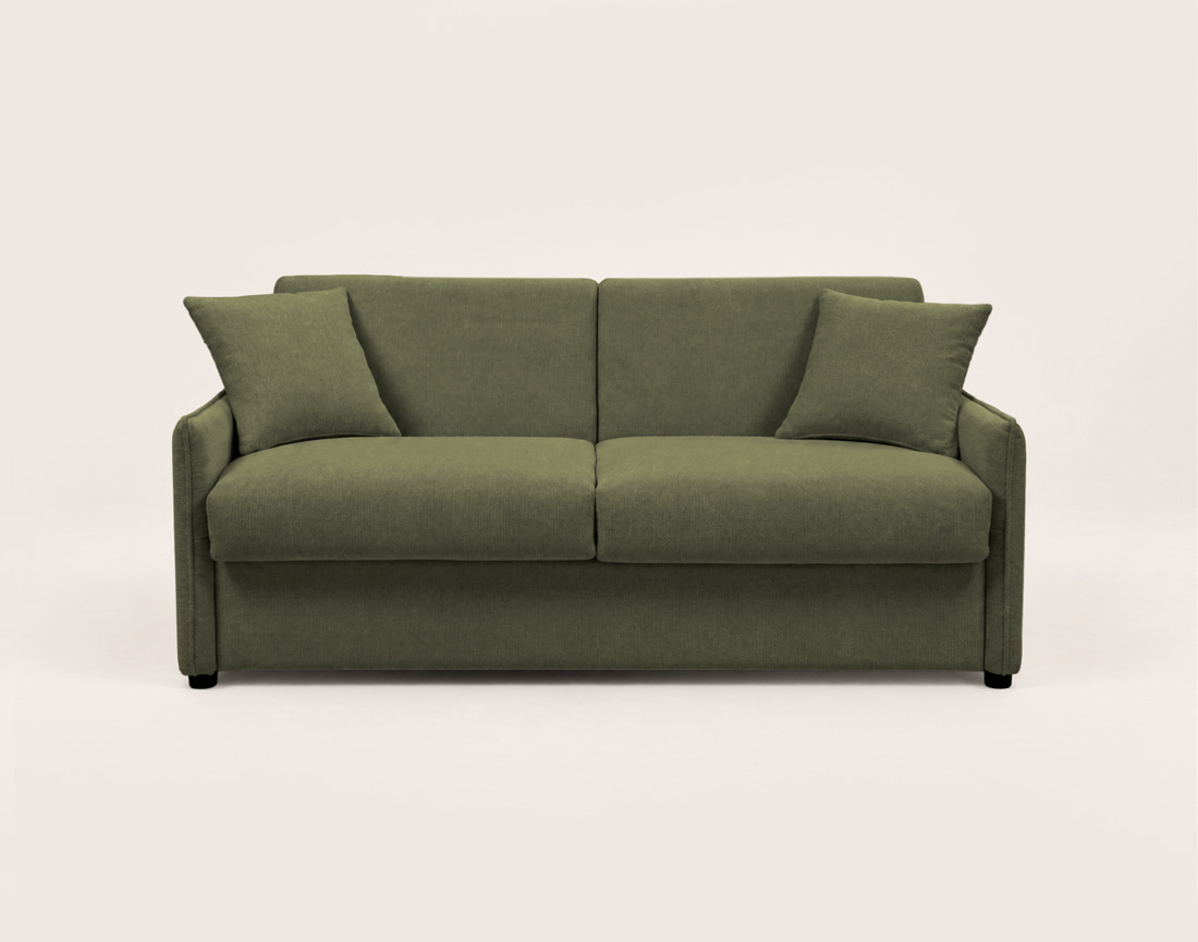 Canapé ADELE 3 places convertible express couchage quotidien 140 cm matelas 14 cm en tissu texturé | Best Mobilier