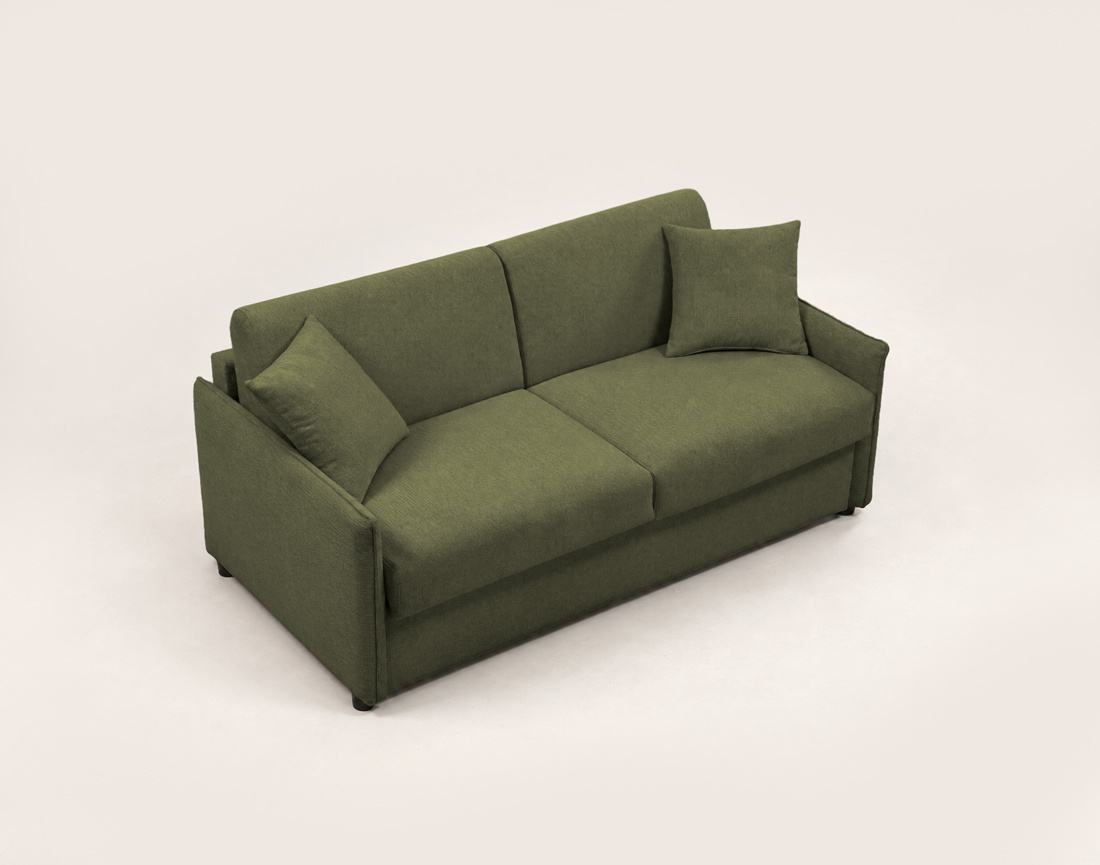 Canapé ADELE 3 places convertible express couchage quotidien 140 cm matelas 14 cm en tissu texturé | Best Mobilier