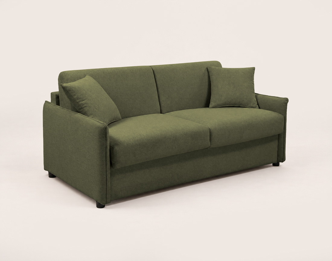 Canapé ADELE 3 places convertible express couchage quotidien 140 cm matelas 14 cm en tissu texturé | Best Mobilier