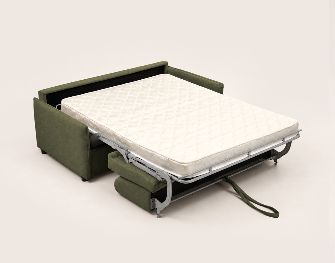 Canapé ADELE 3 places convertible express couchage quotidien 140 cm matelas 14 cm en tissu texturé | Best Mobilier