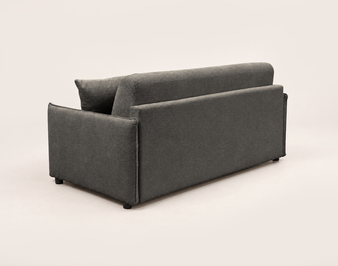 Canapé ADELE 3 places convertible express couchage quotidien 140 cm matelas 14 cm en tissu texturé | Best Mobilier