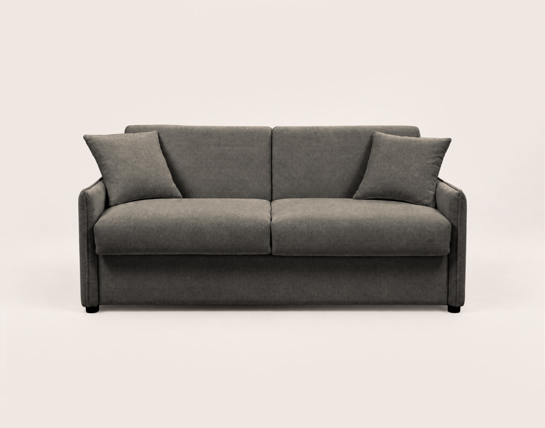 Canapé ADELE 3 places convertible express couchage quotidien 140 cm matelas 14 cm en tissu texturé | Best Mobilier
