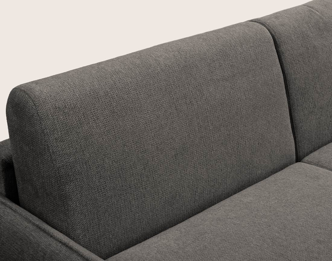 Canapé ADELE 3 places convertible express couchage quotidien 140 cm matelas 14 cm en tissu texturé | Best Mobilier