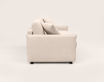 Canapé ADELE 3 places convertible express couchage quotidien 140 cm matelas 14 cm en tissu texturé | Best Mobilier