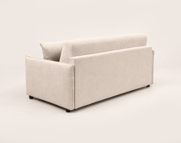 Canapé ADELE 3 places convertible express couchage quotidien 140 cm matelas 14 cm en tissu texturé | Best Mobilier