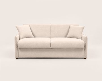 Canapé ADELE 3 places convertible express couchage quotidien 140 cm matelas 14 cm en tissu texturé | Best Mobilier
