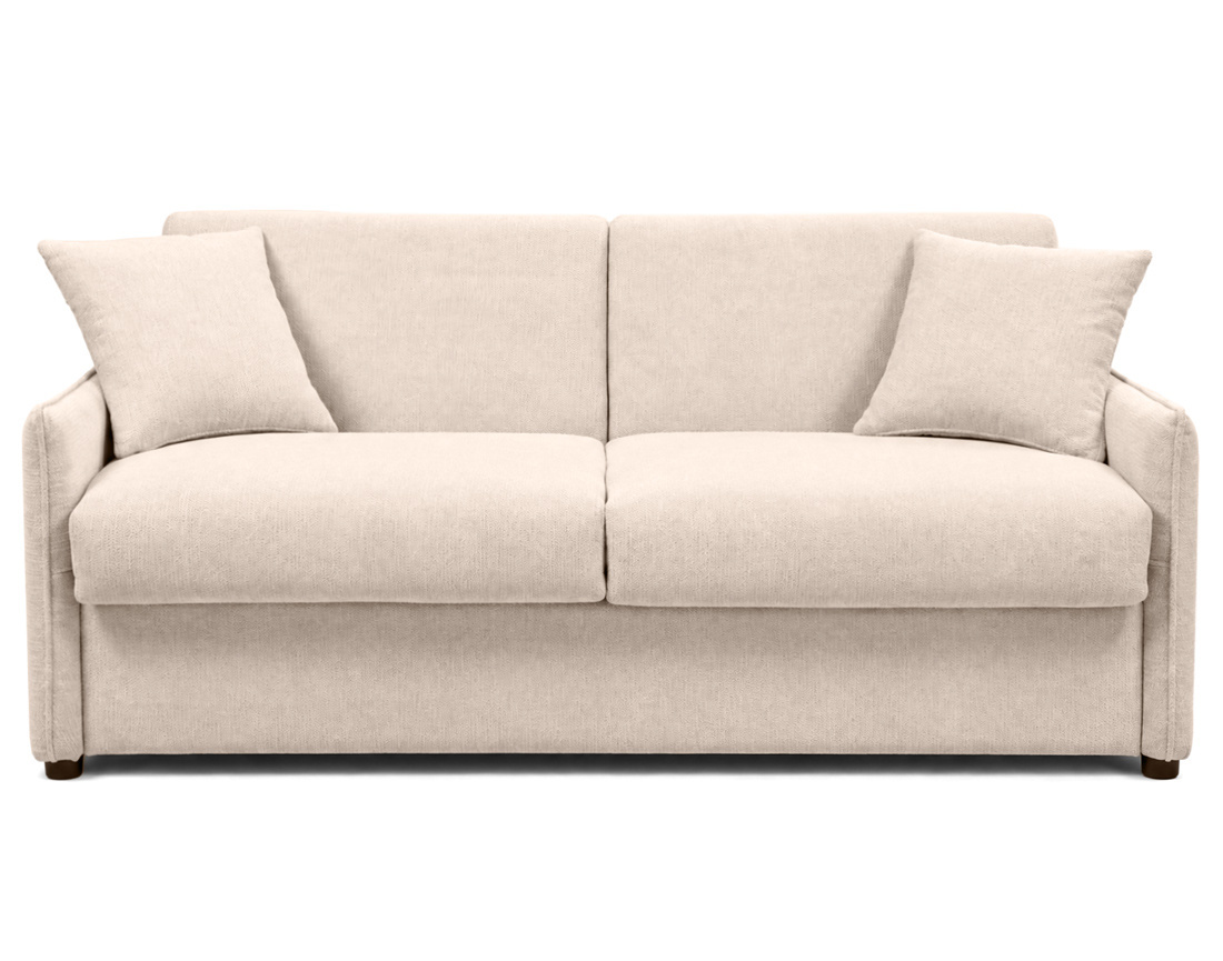 Canapé ADELE 3 places convertible express couchage quotidien 140 cm matelas 14 cm en tissu texturé | Best Mobilier