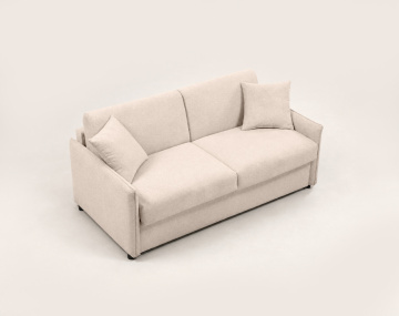 Canapé ADELE 3 places convertible express couchage quotidien 140 cm matelas 14 cm en tissu texturé | Best Mobilier