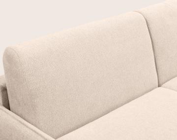 Canapé ADELE 3 places convertible express couchage quotidien 140 cm matelas 14 cm en tissu texturé | Best Mobilier