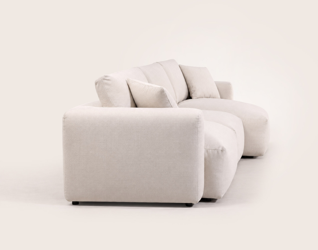 Juline - canapé d'angle réversible 5 places en tissu