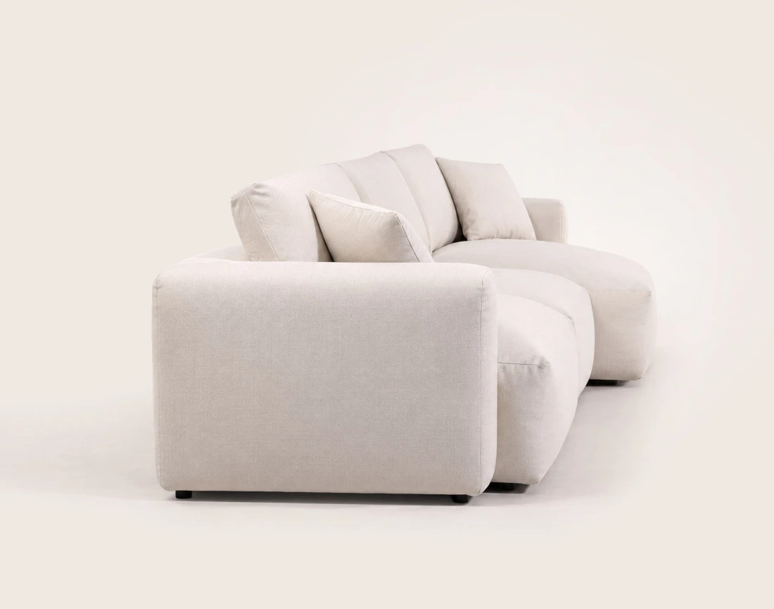 Juline - canapé d'angle réversible 5 places en tissu