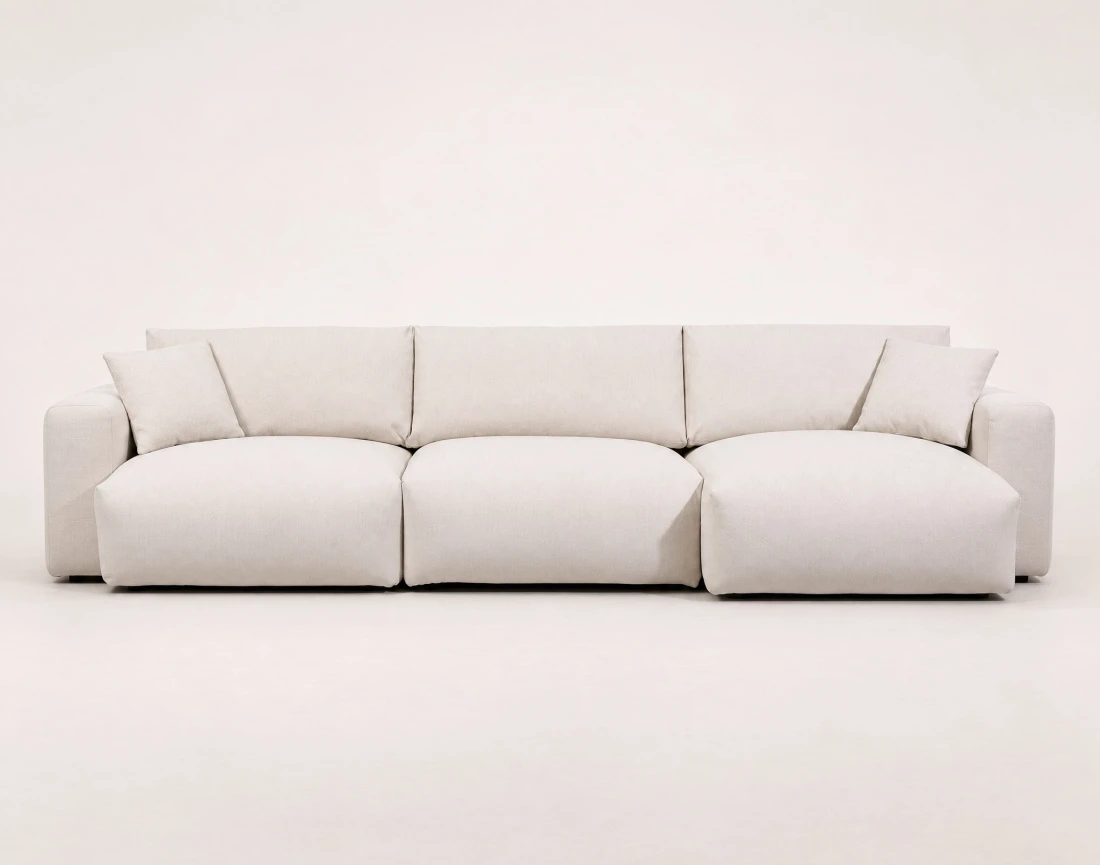 Juline - canapé d'angle réversible 5 places en tissu