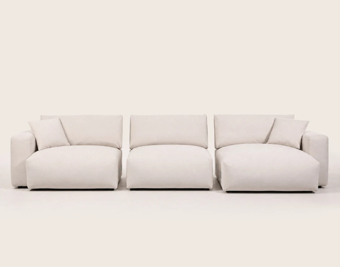 Juline - canapé d'angle réversible 5 places en tissu