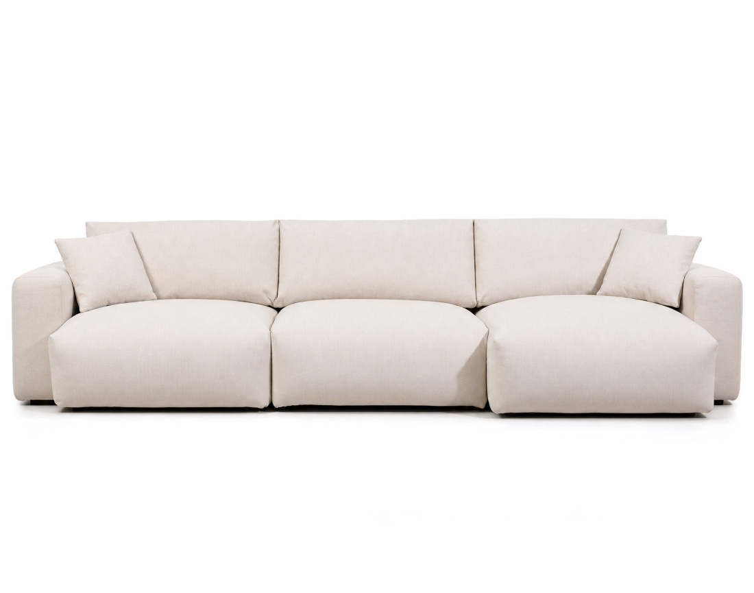 Juline - canapé d'angle réversible 5 places en tissu