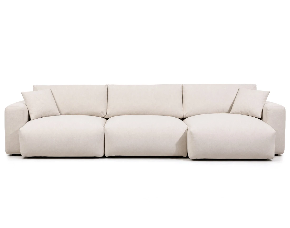 Juline - canapé d'angle réversible 5 places en tissu
