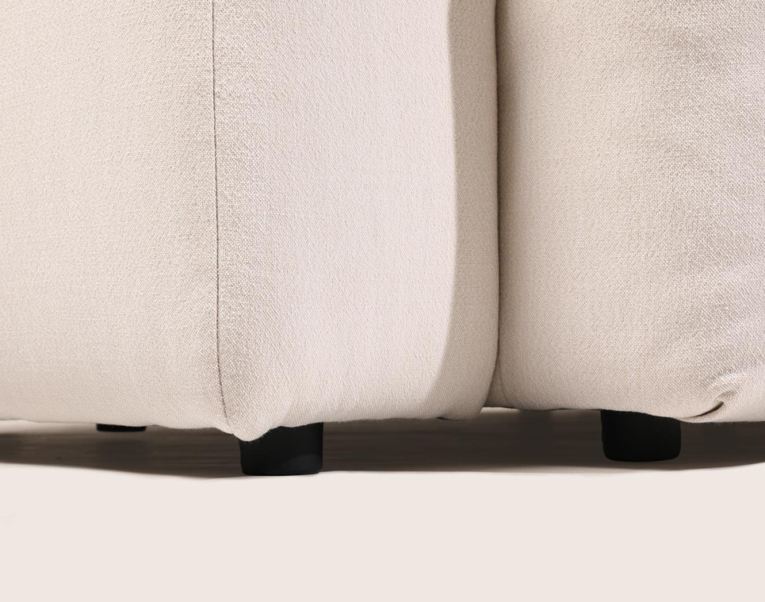 Juline - canapé d'angle réversible 5 places en tissu