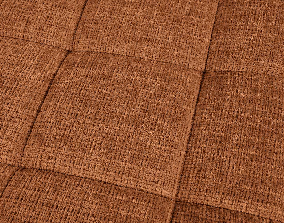 Canapé CAMILLE d'angle droit 5 places convertible avec têtières et coffre en velours texturé | Best Mobilier