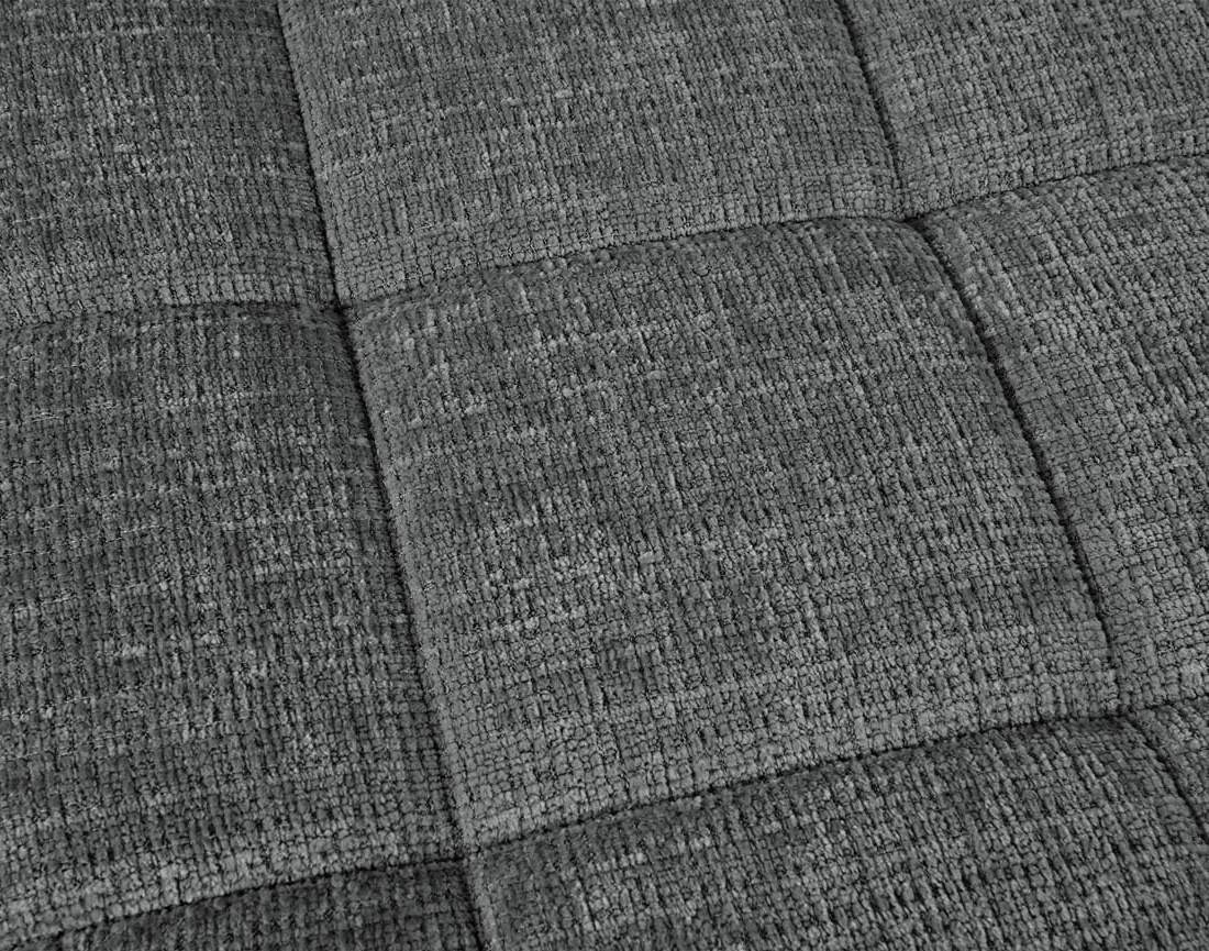 Canapé CAMILLE d'angle gauche 5 places convertible avec têtières et coffre en velours texturé | Best Mobilier