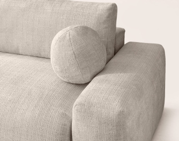 Canapé CONSTANCE d'angle réversible 4 places convertible avec coffre en velours texturé | Best Mobilier
