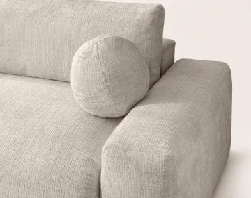 Canapé CONSTANCE d'angle réversible 4 places convertible avec coffre en velours texturé | Best Mobilier