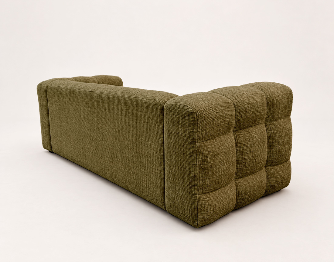 Canapé AUGUSTIN droit 3 places en velours texturé | Best Mobilier