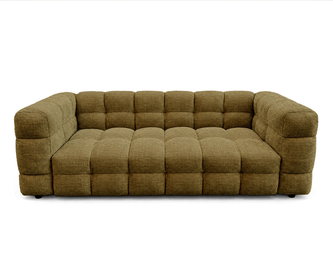 Canapé AUGUSTIN droit 3 places en velours texturé | Best Mobilier