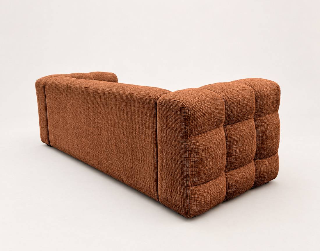 Canapé AUGUSTIN droit 3 places en velours texturé | Best Mobilier
