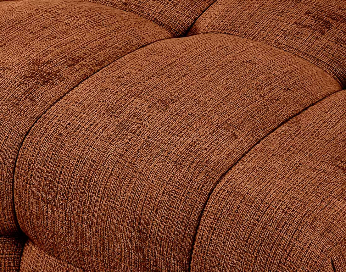 Canapé AUGUSTIN droit 3 places en velours texturé | Best Mobilier