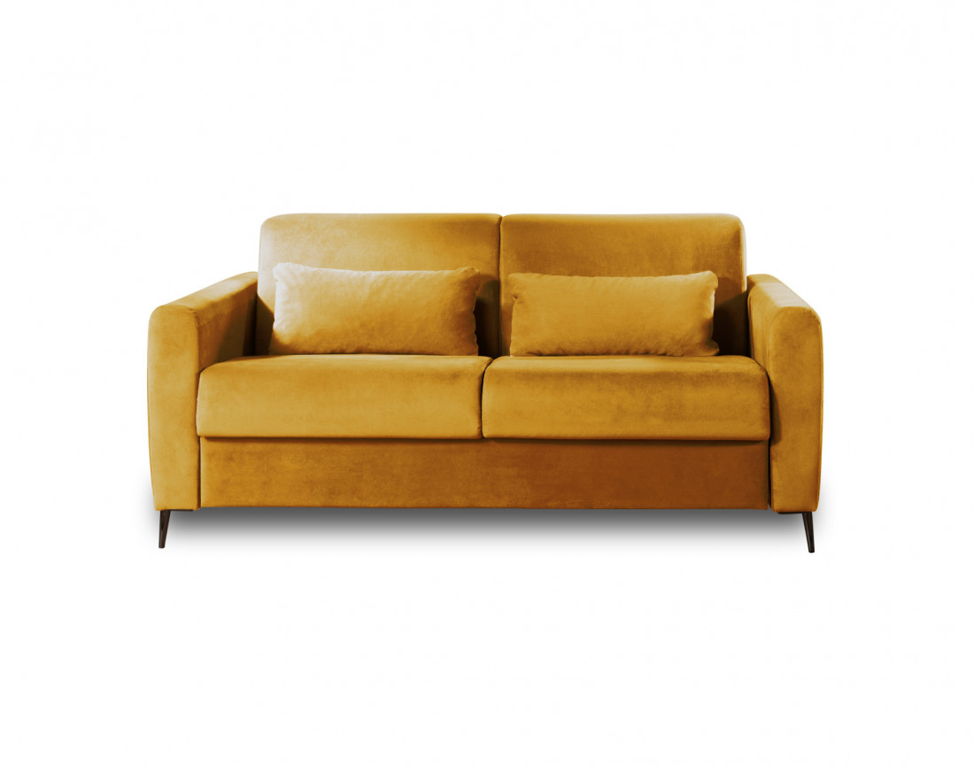 Canapé 3 places convertible express quotidien en velours Owen