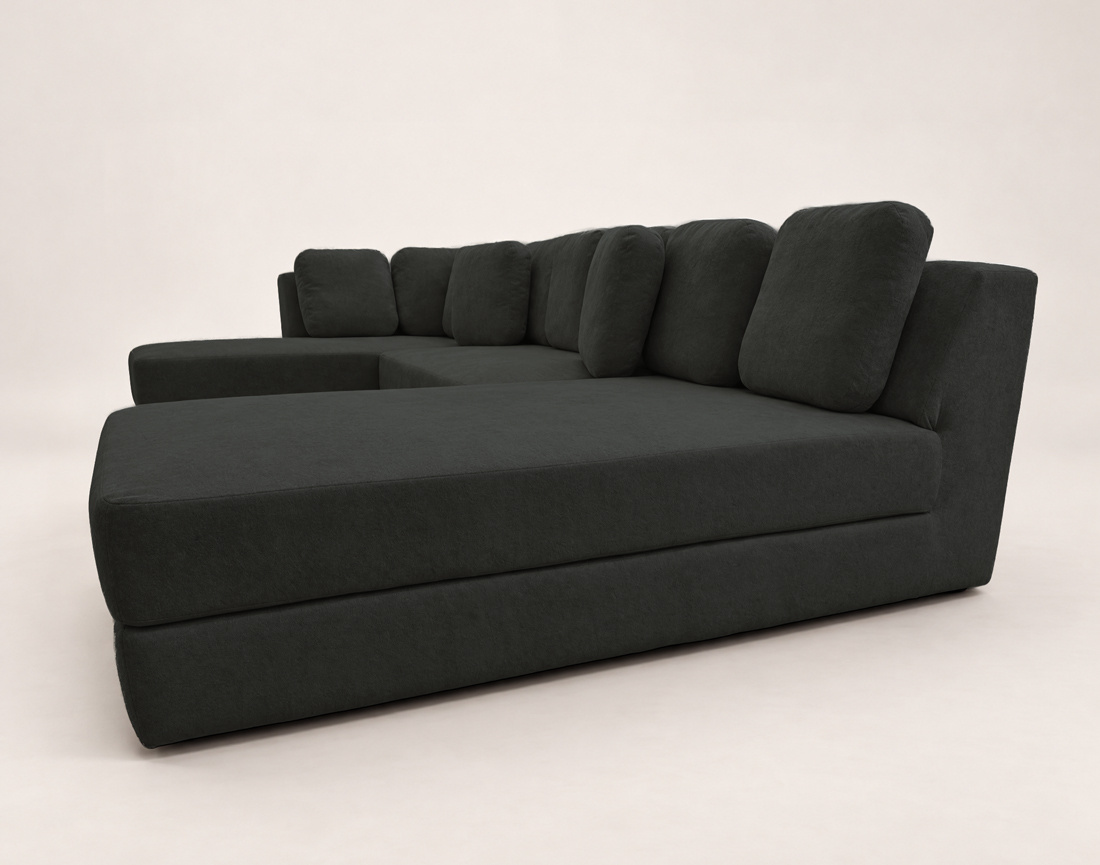 Canapé AARON panoramique en U 7 places convertible avec coffre en tissu | Best Mobilier