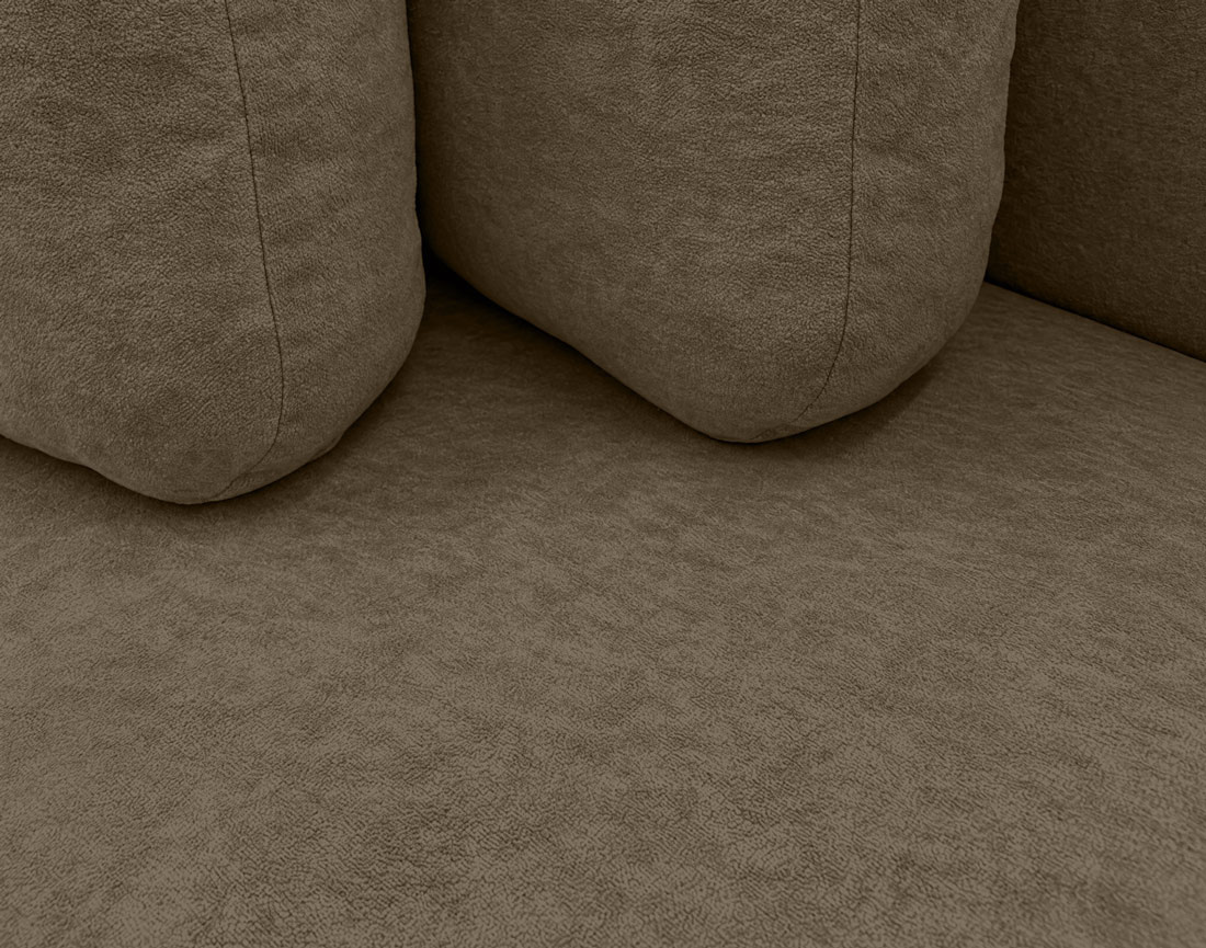 Canapé AARON panoramique d'angle gauche 7 places convertible avec coffre en tissu | Best Mobilier