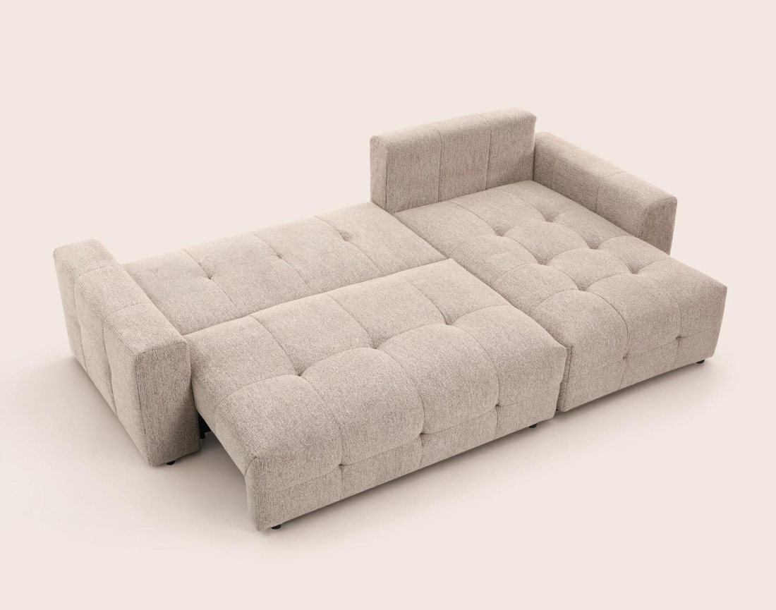 Canapé CARMEN d'angle 4 places convertible | Best Mobilier