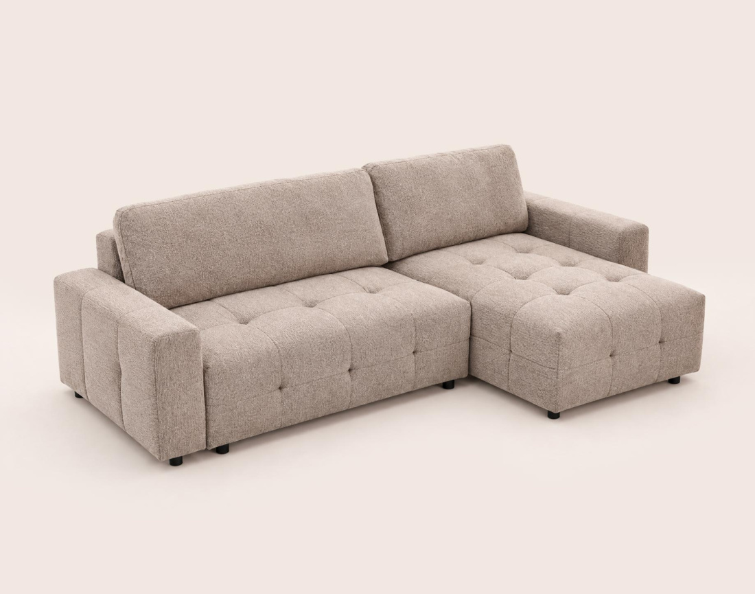 Canapé CARMEN d'angle 4 places convertible | Best Mobilier