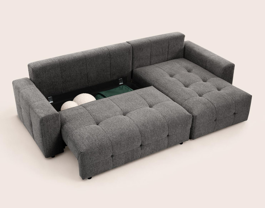 Canapé CARMEN d'angle 4 places convertible | Best Mobilier