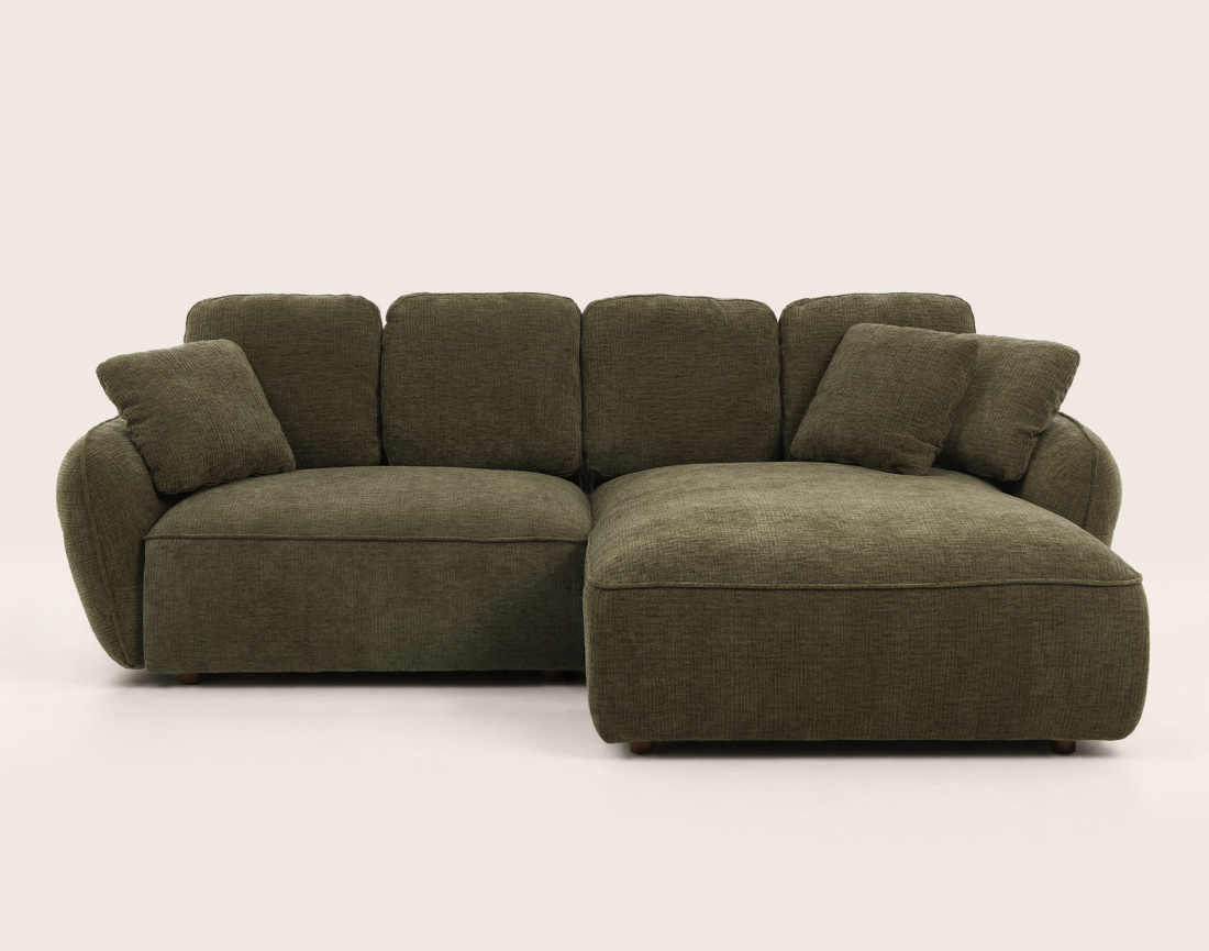 Canapé MADELEINE d'angle droit 4 places | Best Mobilier