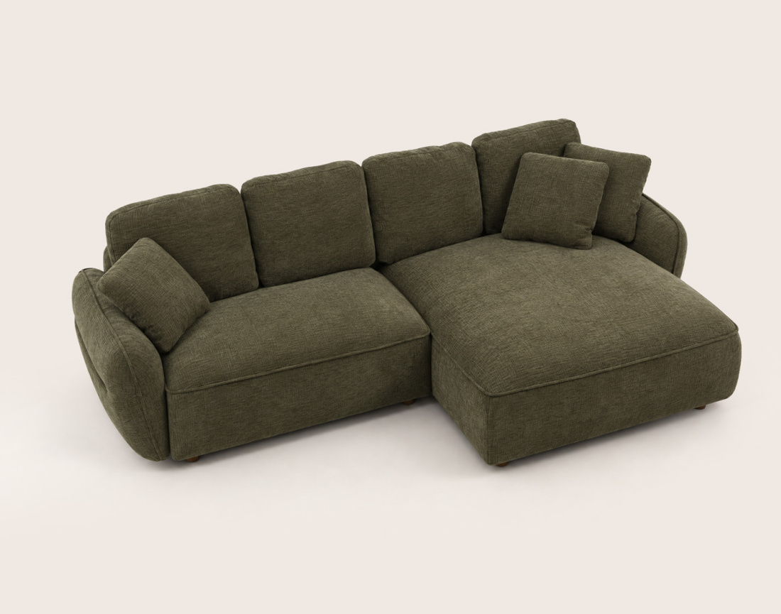 Canapé MADELEINE d'angle droit 4 places | Best Mobilier
