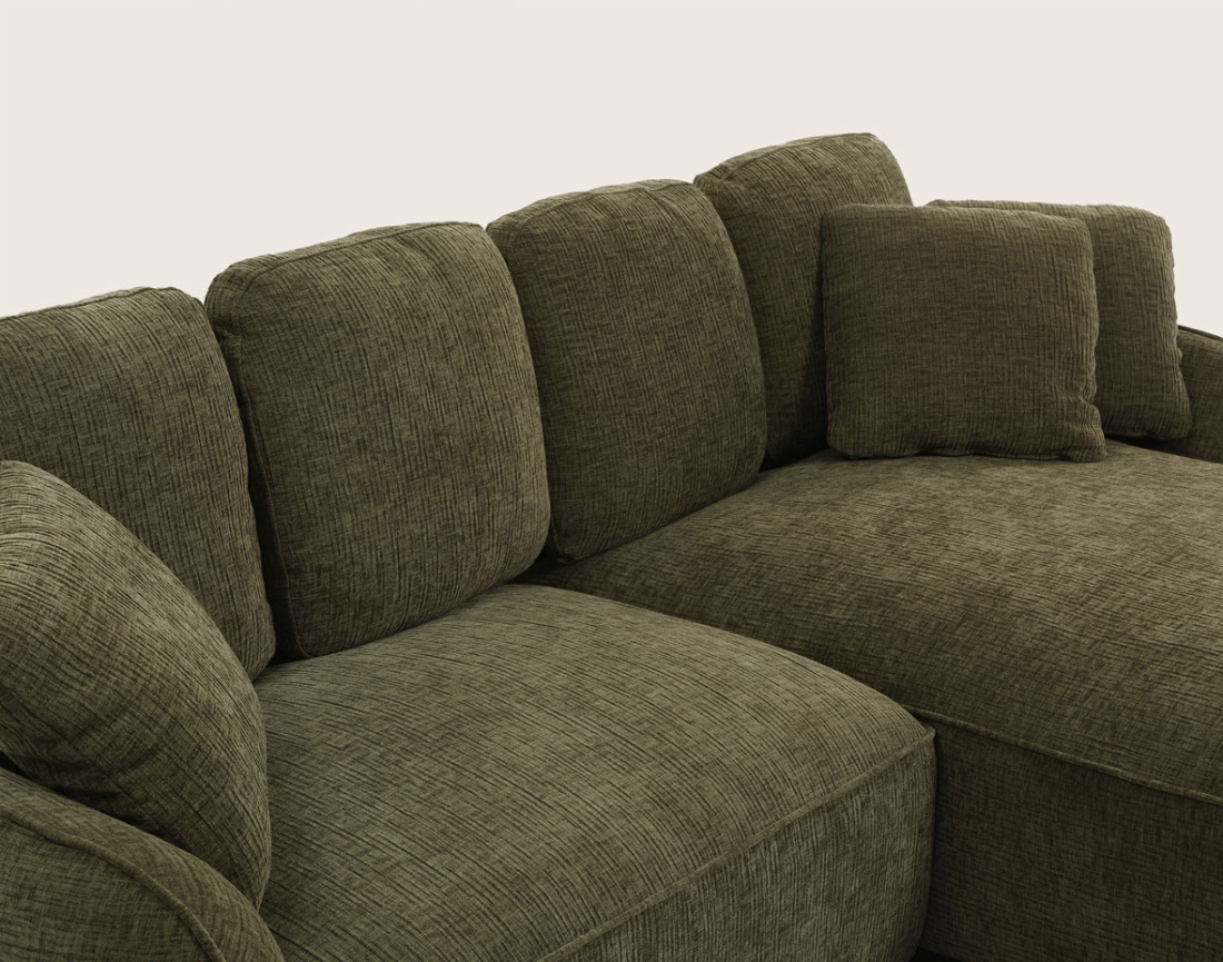 Canapé MADELEINE d'angle droit 4 places | Best Mobilier